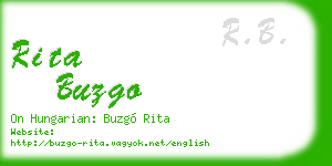 rita buzgo business card